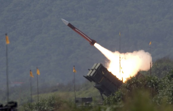 Un missile Patriot en action.