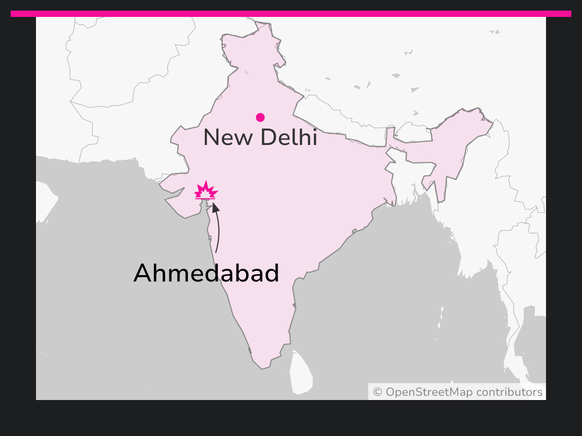 Un avion s&#039;écrase en Inde avec plus de 200 personnes à bord à Ahmedabad.
