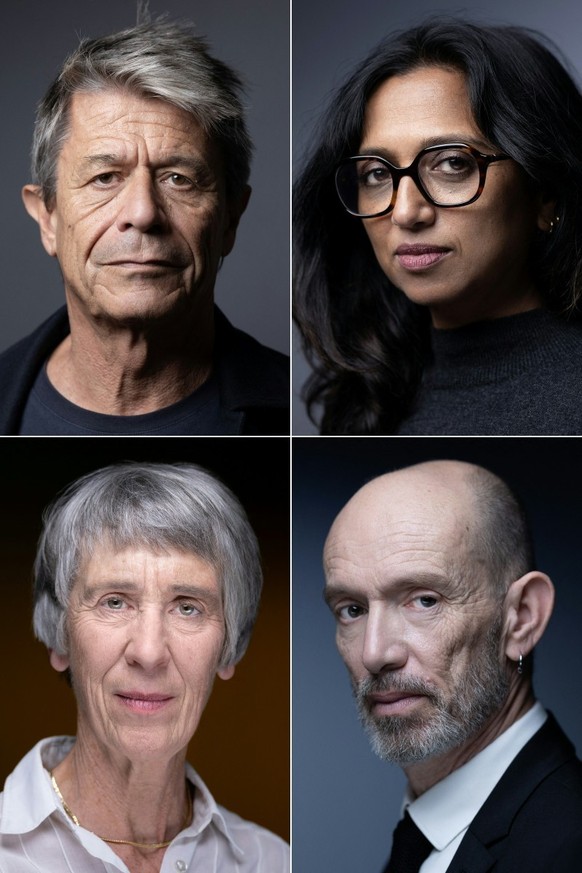 Emmanuel Carrere, Nathacha Appanah, Caroline Lamarche, Laurent Mauvignier: nominés au Goncourt 2025.