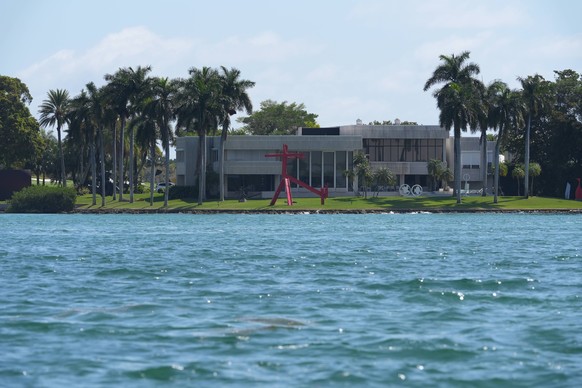 Photograph showing one of the mansions on the exclusive island of Indian Creek in Biscayne Bay, in Miami-Dade County, Florida, USA, 19 February 2026. Mark Zuckerbergs move to Florida, driven by tax co ...
