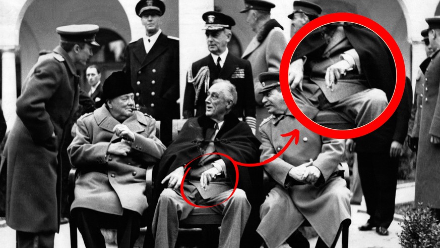Churchill, Roosevelt et Staline, en février 1945.
