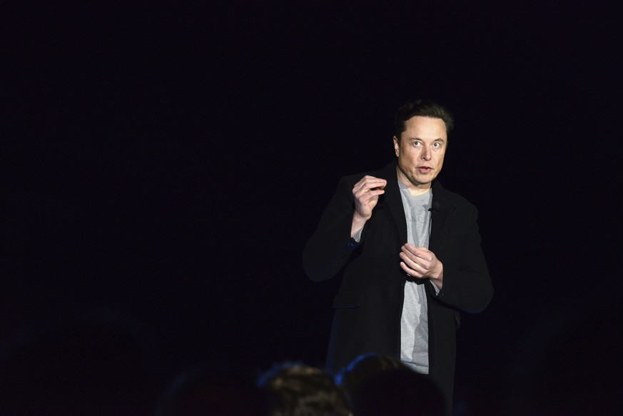 SpaceX&#039;s Elon Musk provides an update on Starship, Thursday, Feb. 10, 2022, near Brownsville, Texas. Musk said that the first orbital flight of Starship--the world&#039;s most powerful rocket eve ...