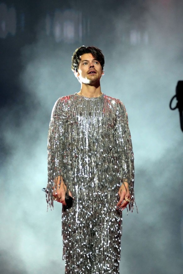 Harry Styles performs onstage during the 65th GRAMMY Awards at Crypto.com Arena on February 05, 2023 in Los Angeles, California.