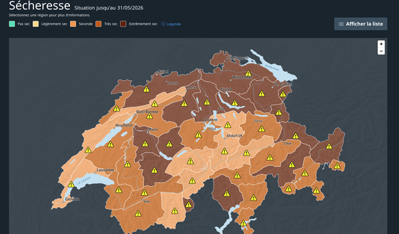 La sécheresse actuelle en Suisse
