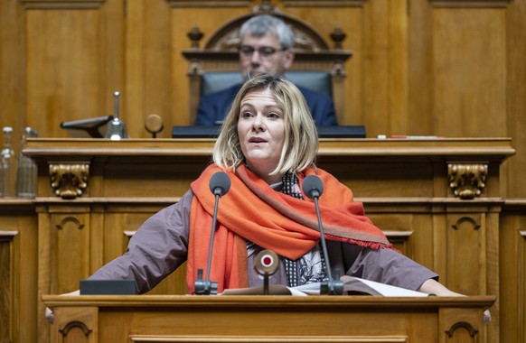 Kathrin Bertschy, GLP-BE, spricht zur Agrardebatte, an der Fruehjahrssession der Eidgenoessischen Raete, am Donnerstag, 9. Maerz 2023 im Nationalrat in Bern. (KEYSTONE/Alessandro della Valle)
