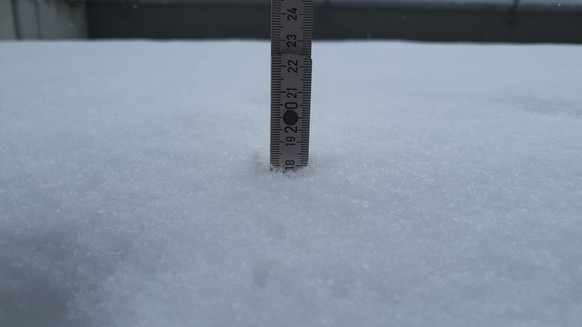 Record de neige à Fribourg ce 2 avril 2022.