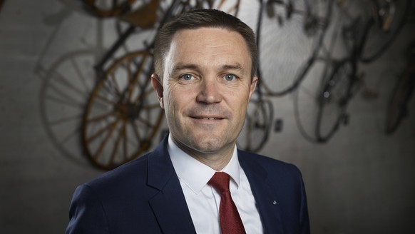 David Lappartient, president of the Union Cycliste Internationale (UCI), taken at the UCI's headquarters in Aigle, Switzerland, on October 11, 2017. (KEYSTONE/Christian Beutler)
David Lappartien ...