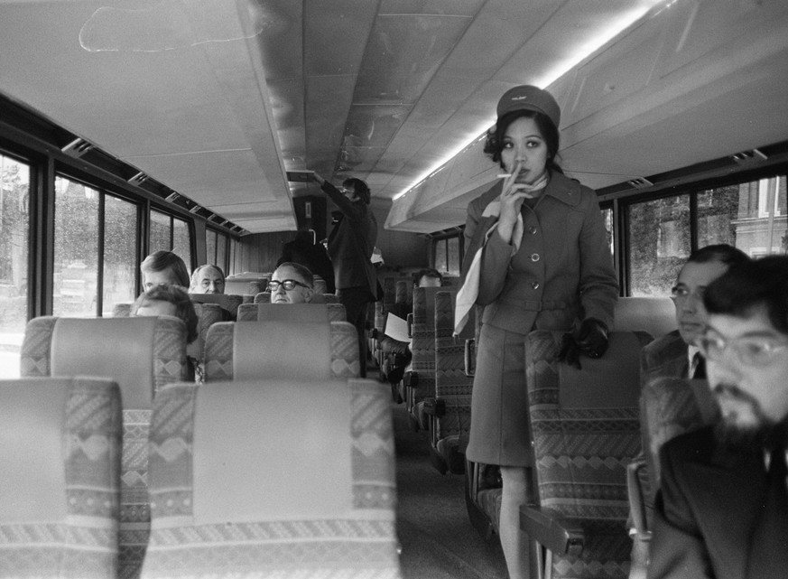 Anefo photo collection. Americruiser, modern bus from Greyhound Corporation in Amsterdam. October 17, 1973. Amsterdam, Noord-Holland Copyright: xpiemagsx pienatarchpart417102021-1034 ACHTUNG AUFNAHMED ...
