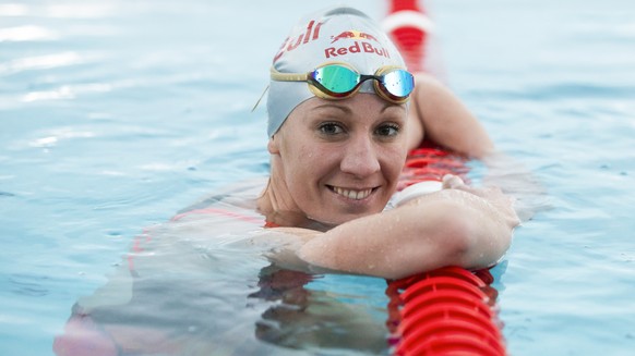 ARCHIVBILD ZUM SDA-TEXT ZU DANIELA RYF, AM DONNERSTAG, 11. MAERZ 2021 - Die Triathletin Daniela Ryf waehrend einem Training in einer Schwimmhalle, im Anschluss an einen Medientreff, am Dienstag, 26. N ...