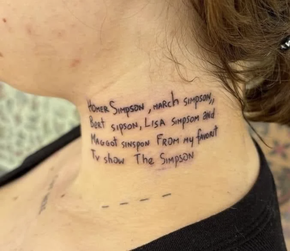 Tattoo der Woche: Simpsons Fail