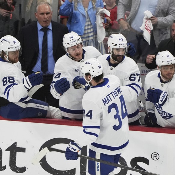 Auston Matthews (34) a inscrit le 1er but de Toronto vendredi
