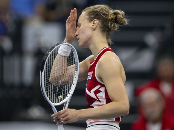 Viktorija Golubic a manqué son affaire au premier tour du WTA 1000 de Madrid (archives).