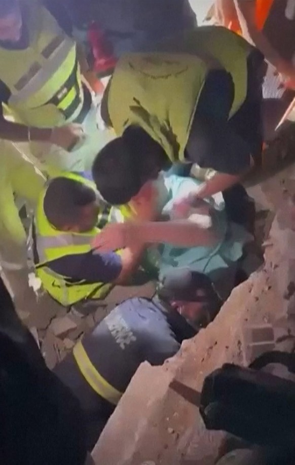 Une image du sauvetage de Fadl Hijazi.