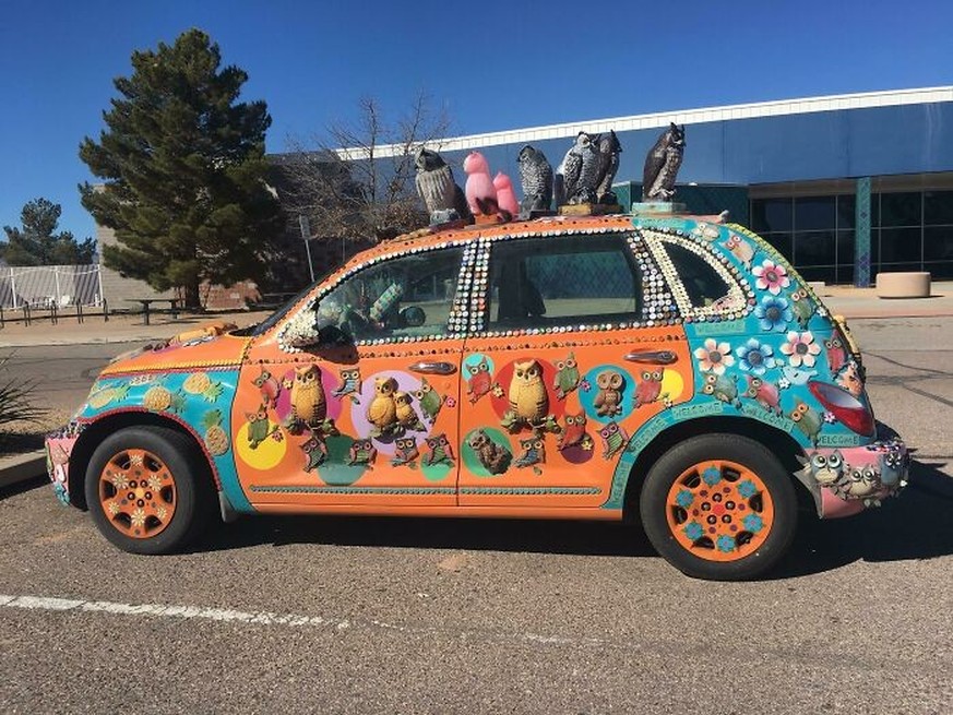Owl car in Arizona. NICE. 
https://www.reddit.com/r/DiWHY/comments/ajd36b/owl_car_in_arizona/