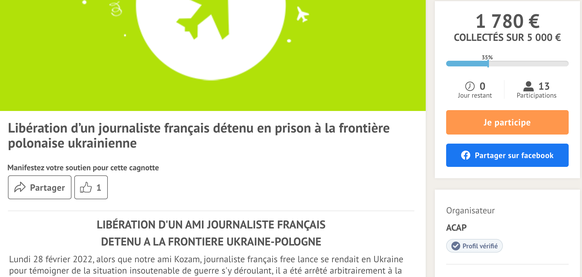 5000 euros pour libérer «un ami». Cory Le Guen se cachait-il derrière ce mystérieux journaliste baptisé Kozam qui, quelques jours après l'agression de l'Ukraine par Poutine, aurait été emprisonné par  ...