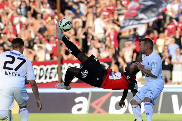 Ridge Mobulu sous le maillot d'Aarau, en 2015.