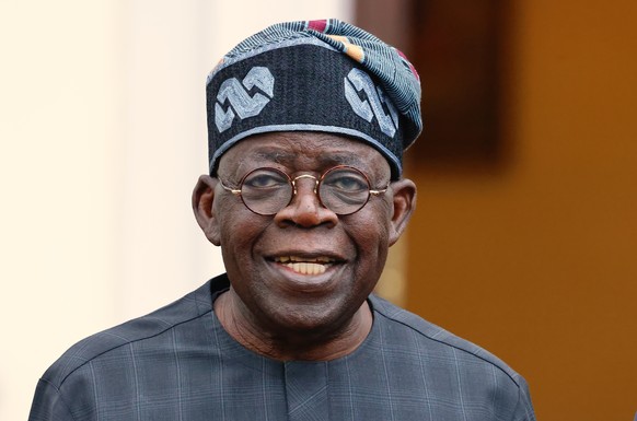 epa10985881 Nigerian President Bola Ahmed Tinubu arrives for the Compact with Africa (CwA) conference at the Bellevue Palace in Berlin, Germany, 20 November 2023. The &#039;Compact with Africa&#039; i ...