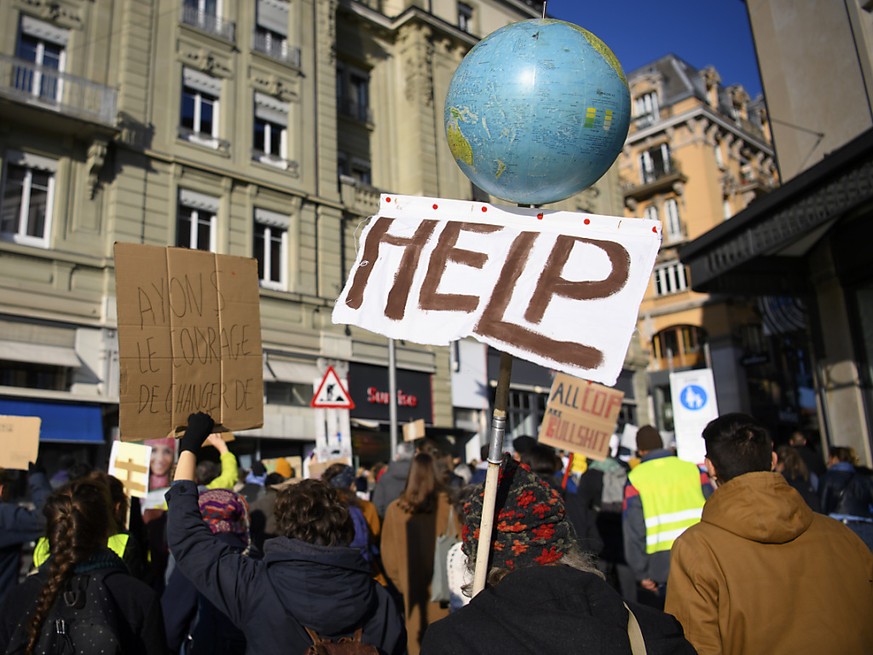 Une pancarte lors d&#039;une manifestation pour le climat