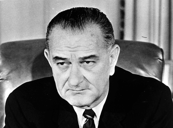 Le 36e président des Etats-Unis, Lyndon Johnson, le 16 décembre 1963.