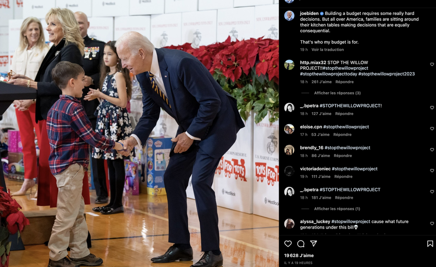 Compte instagram de Joe Biden