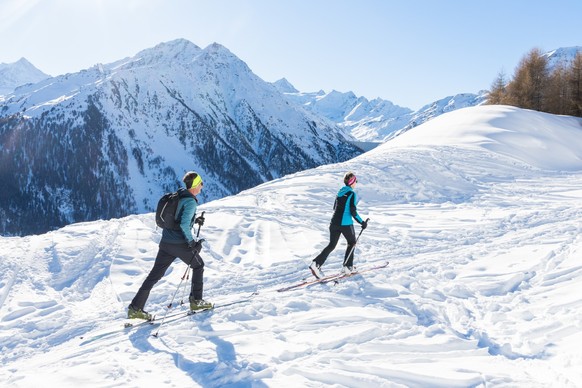 Ski de randonnée dans les paysages de Grimentz.