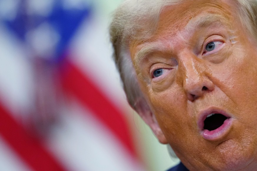 President Donald Trump speaks in the Oval Office of the White House, Wednesday, June 10, 2026, in Washington. (AP Photo/Julia Demaree Nikhinson)
Donald Trump
