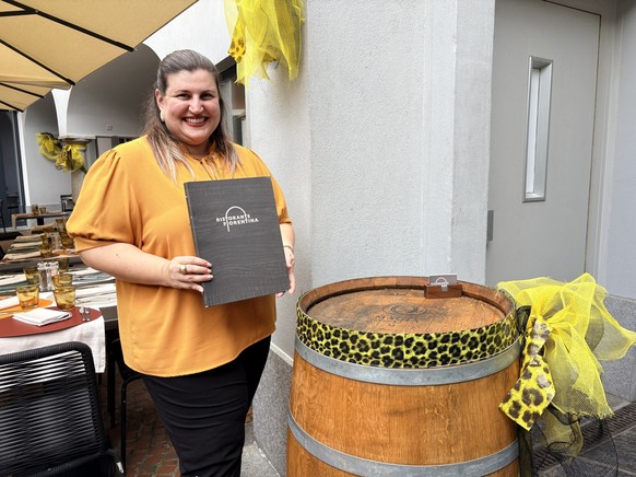 Stefania Burzì, gérante et cheffe de cuisine du restaurant Fiorentina à Locarno, très prisé du gratin helvétique, qu'elle dirige avec sa famille