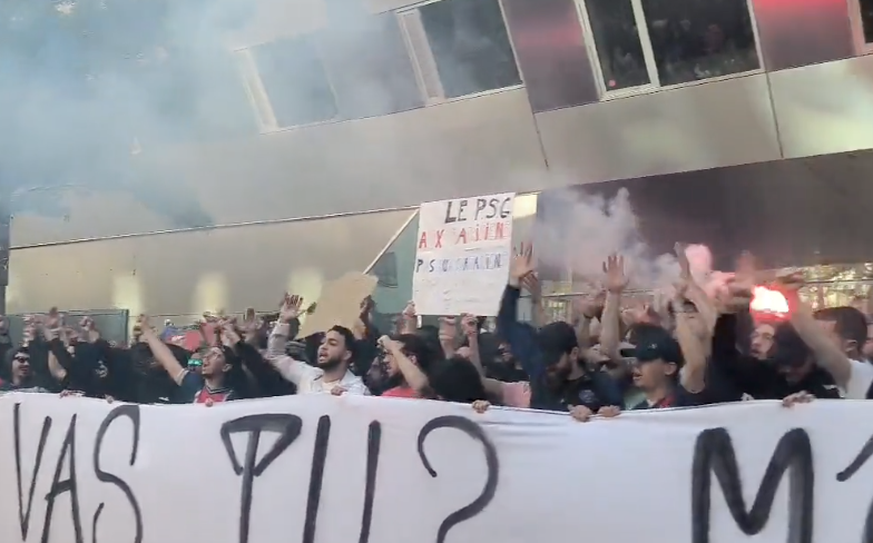 «Messi fils de p*»: manifestations d&#039;ultras à Boulogne-Billancourt, à Paris