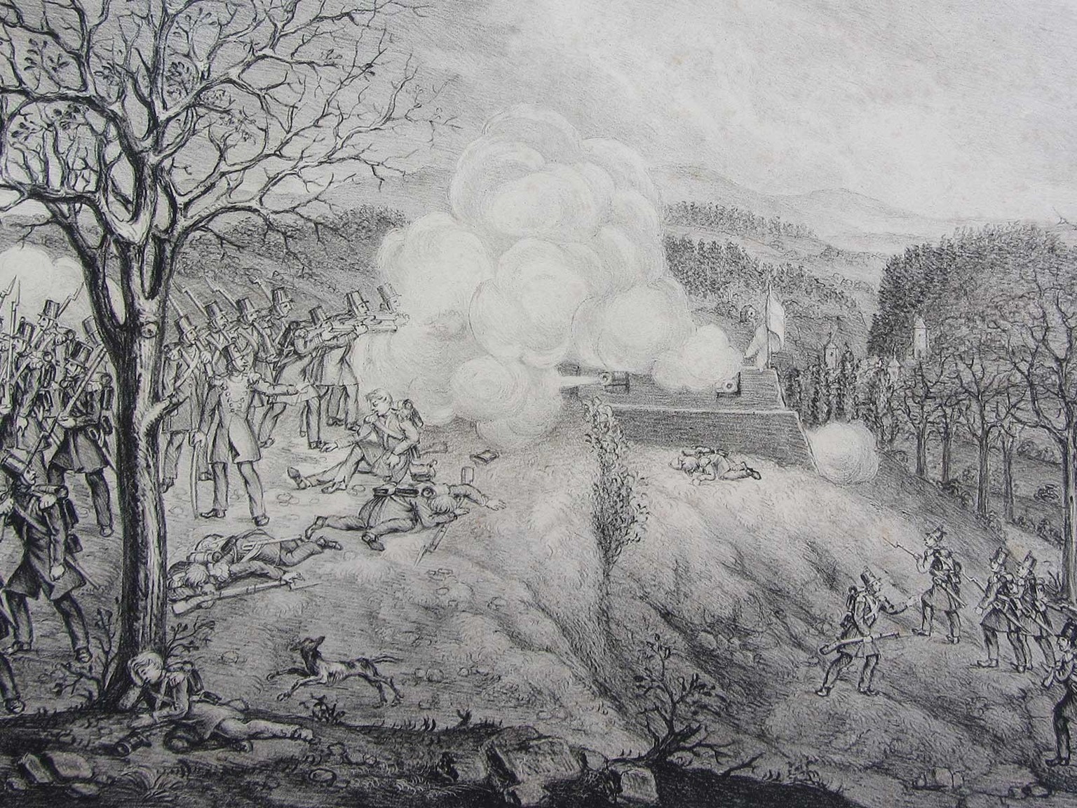 Combat à la redoute Saint-Jacques près de Bertigny, 13 novembre 1847.