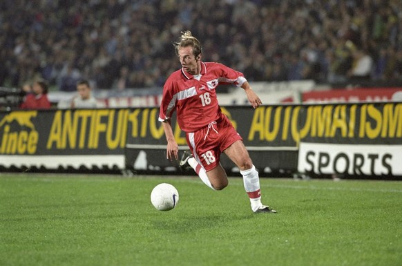Frederic Chassot, le 10 octobre 1998 à Udine face à l'Italie.