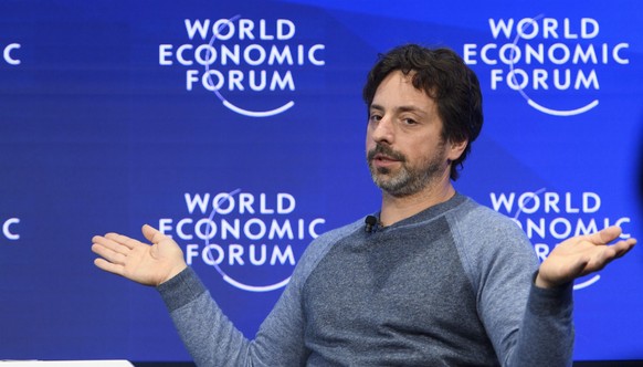 epa05731014 Google co-founder and President of Google&#039;s parent company Alphabet American Sergey Brin during the 47th annual meeting of the World Economic Forum, WEF, in Davos, Switzerland, 19 Jan ...