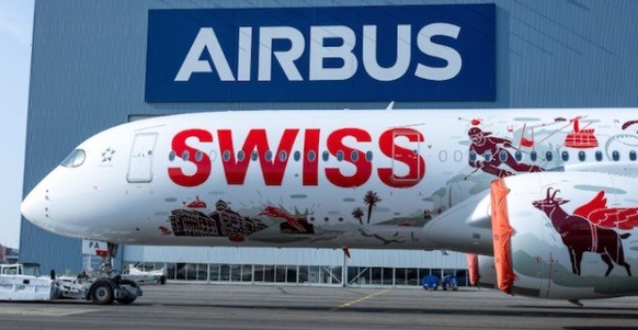 Les nouveaux designs des avions A350-900 de Swiss