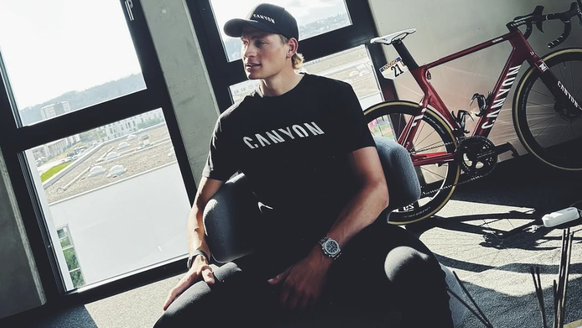 Van der Poel en visite chez Canyon à Coblence.