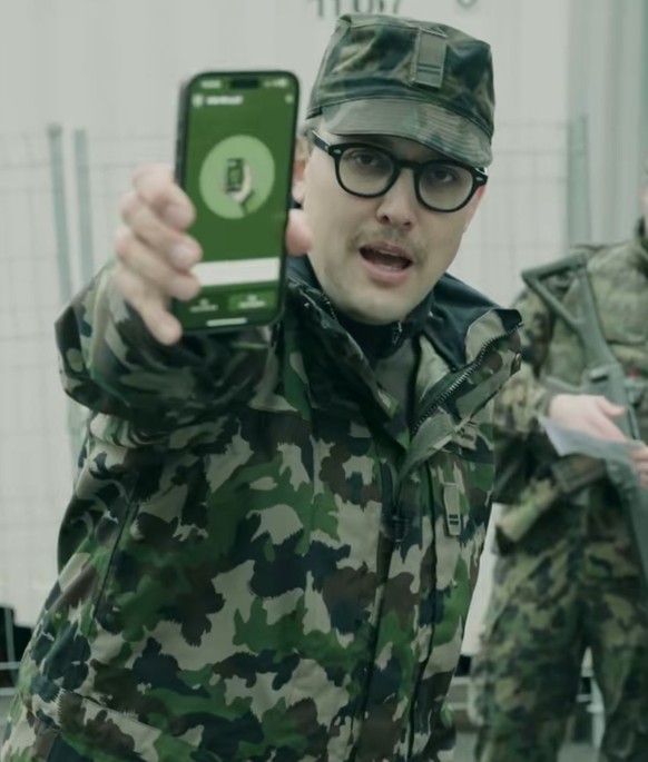 L'armée suisse a publié une vidéo humoristique sur Tiktok, parlant du système DIM-Wallet.