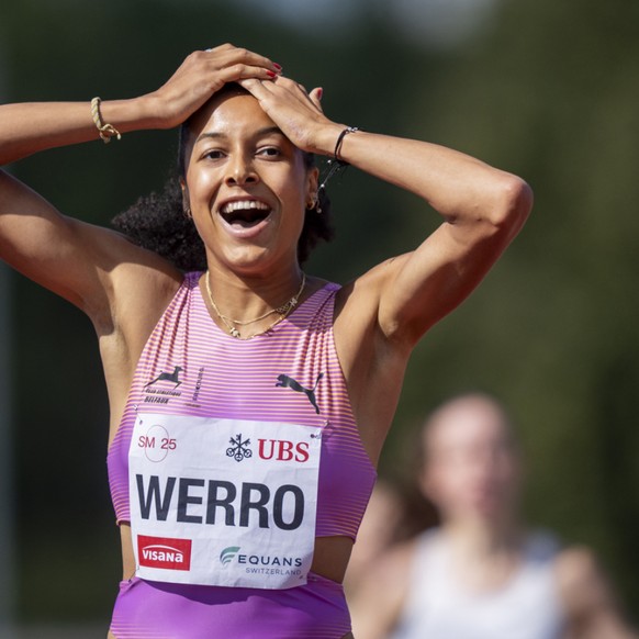 La joie d&#039;Audrey Werro après son record