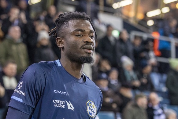 Nicky Beloko von Luzern beim Super League Meisterschaftsspiel zwischen dem FC Luzern und dem FC Basel vom Samstag, 4. Maerz 2023 in Luzern. (KEYSTONE/Urs Flueeler)