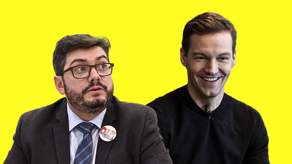 Deux Kevin sur cette photo. Un politicien UDC à gauche et un talentueux couturier à droite.