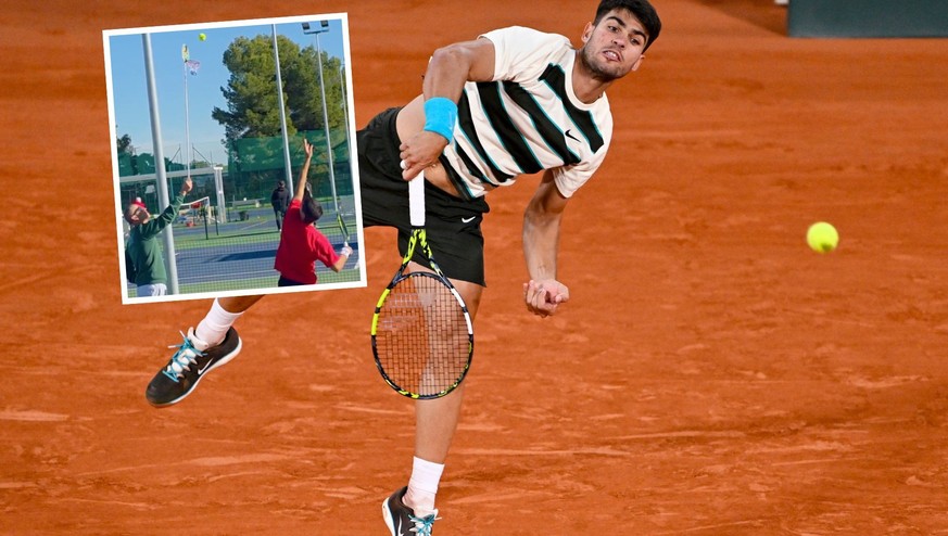 Alcaraz a une technique insolite pour bosser son service 