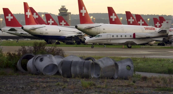 Les avions de Swissair ont dû rester au sol en 2001 après le grounding.