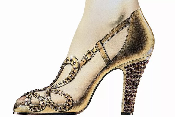 Escarpins Maison Roger Vivier couronnement reine Elizabeth II