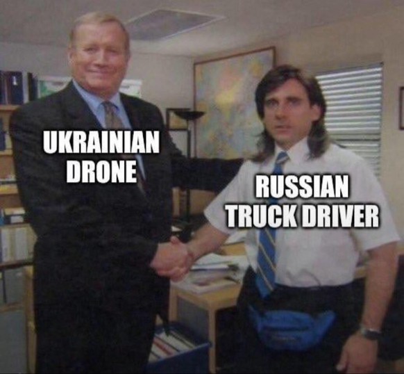 Meme zur erfolgreichen ukrainischen Drohnen-Operation gegen Russlands Bomberflotte.