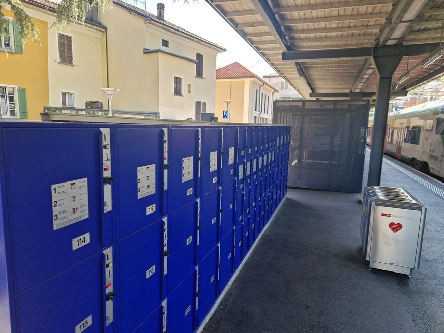 Comme au bon vieux temps: A la gare de Locarno, on trouve à nouveau des casiers utilisables avec une clé et de la monnaie.