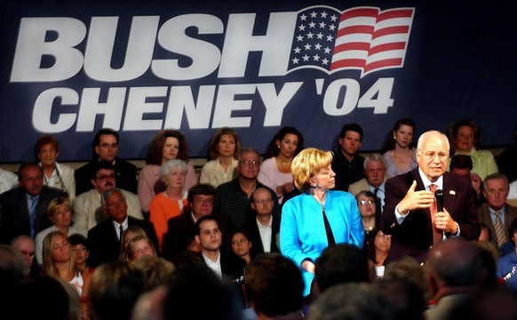 Dick Cheney et son épouse Lynn à Wilkes-Barre en 2004.
