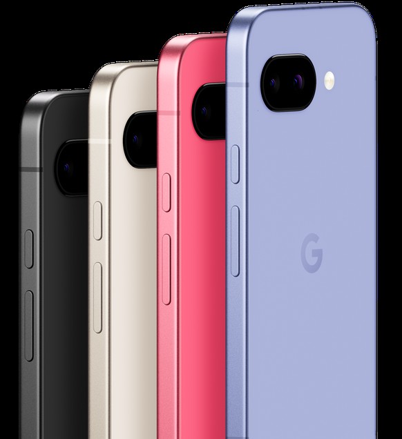 Le Pixel 9a dans toutes ses couleurs disponibles.