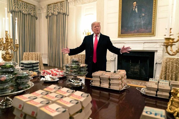 De l'autre, Donald Trump n'a jamais caché son désintérêt pour un mode de vie «sain».