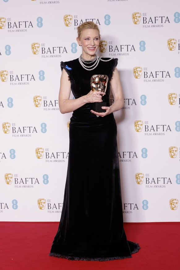 Britain's Kate, Princess of Wales, attends the 76th British Academy Film Awards held at the Southbank Centre's Royal Festival Hall in London, Sunday, Feb. 19, 2023. (Chris Jackson/Pool Photo ...