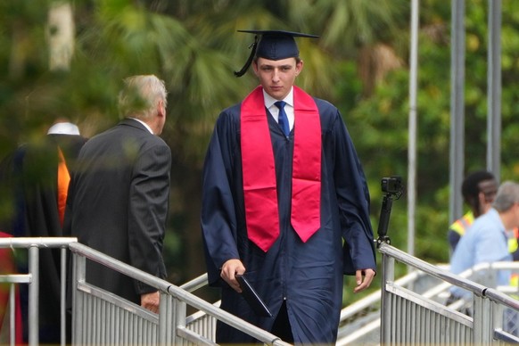 Barron Trump graduates from Oxbridge Academy. His parents, former President Trump, wife Melania Trump and Viktor Knavs, Melania&#039;s father, attended the ceremony on Friday, May 17, 2024 in West Pal ...
