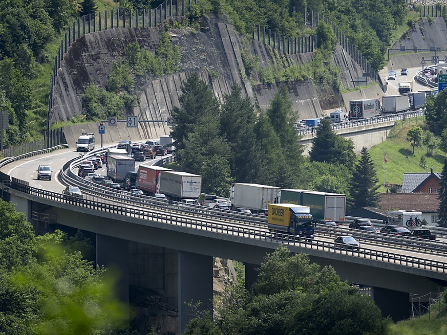 Toujours les bouchons au Gothard (archives).