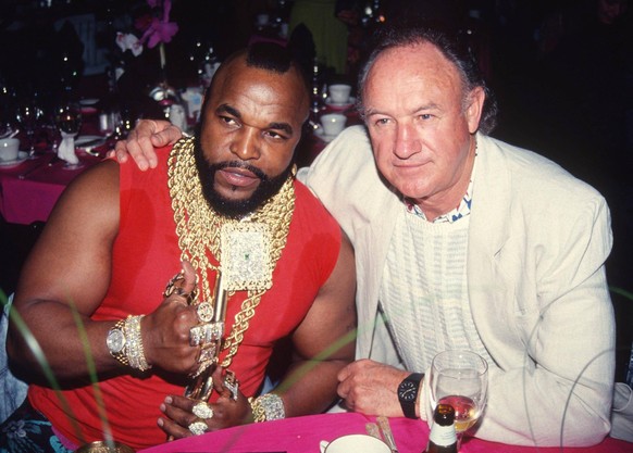 Mr T Gene Hackman 1991 Mr T Gene Hackman John Barrett/PHOTOlink EDITORIAL USE ONLY Copyright: xx PhotoxByxJohnxBarrett/PHOTOlink.x phlphotos414636