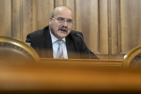 Philippe Bauer, FDP-NE, spricht zur Kleinen Kammer, an der Fruehjahrssession der Eidgenoessischen Raete, am Dienstag, 7. Maerz 2023 im Staenderat in Bern. (KEYSTONE/Alessandro della Valle)
